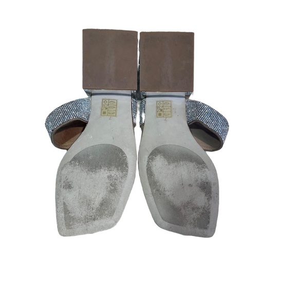 Jeffrey Campbell SquareToe Embellished Rhinestone Jeweled Sandals Womens Size 7 - Picture 7 of 10